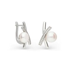 Серебряные серьги с подвеской и жемчугом Silver Pearls для женщин W62620773 1000000040709 цена и информация | Серьги | 220.lv