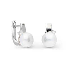 Серебряные серьги с подвеской и жемчугом Silver Pearls для женщин W62626955 1000000040710 цена и информация | Серьги | 220.lv