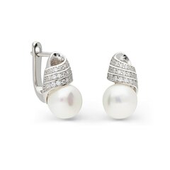 Sudraba auskari ar pērlēm Silver Pearls sievietēm W62620623 cena un informācija | Auskari | 220.lv
