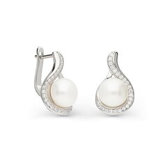 Sudraba auskari ar pērlēm Silver Pearls sievietēm W62630681 цена и информация | Серьги | 220.lv