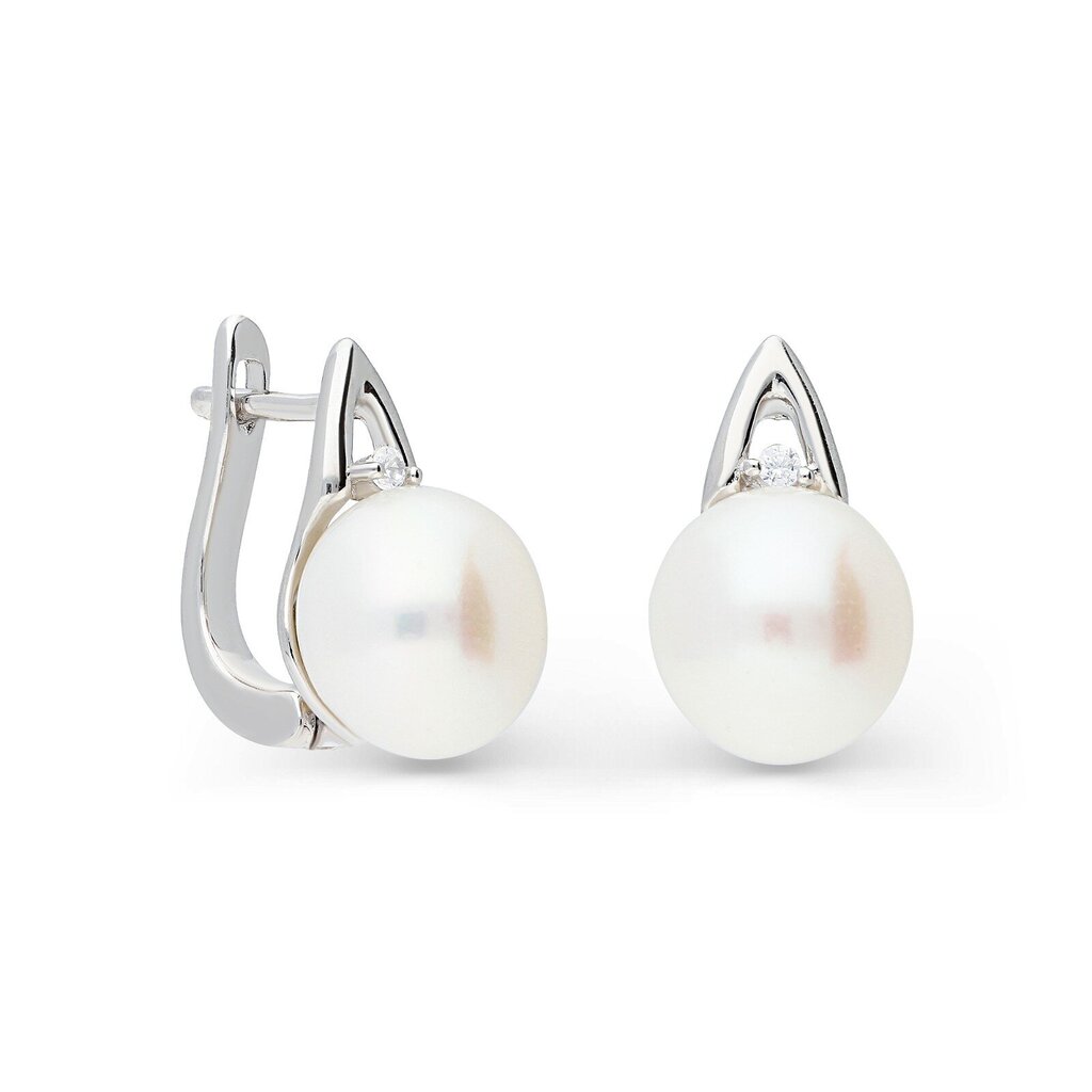 Sudraba auskari ar pērlēm Silver Pearls sievietēm W62619867 cena un informācija | Auskari | 220.lv