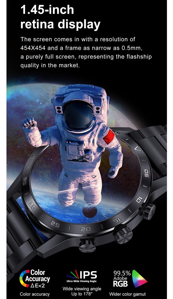 DT NO.1 DT70+ Black Leather cena un informācija | Viedpulksteņi (smartwatch) | 220.lv