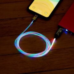 Зарядный кабель с подсветкой Рик и Морти с разъемами USB A - MFI, длина 1,2 м. цена и информация | Кабели для телефонов | 220.lv