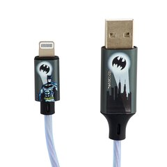 Светящийся зарядный кабель Batman с разъемами USB A - MFI, длина 1,2 м. цена и информация | Кабели для телефонов | 220.lv