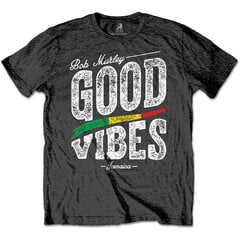 Мужская футболка  с короткими рукавами Bob Marley Unisex T-Shirt: Good Vibes цена и информация | Мужские футболки | 220.lv