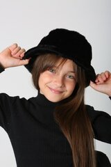 Cepure meitenēm, melns cena un informācija | Cepures, cimdi, šalles meitenēm | 220.lv