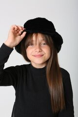 Cepure meitenēm, melns cena un informācija | Cepures, cimdi, šalles meitenēm | 220.lv