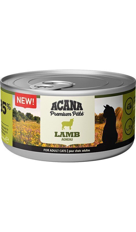 Acana Premium Pâté Lamb kaķiem, ar jēru, 85g, 8 gab. cena un informācija | Konservi kaķiem | 220.lv