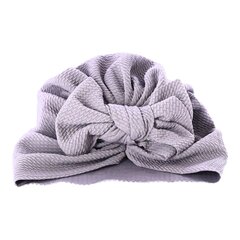 Baby Turban ar priekšgalu, meitenīga cepure - pelēka HD-81768 цена и информация | Шапки, перчатки, шарфы для девочек | 220.lv