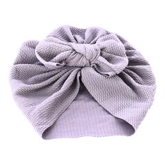 Baby Turban ar priekšgalu, meitenīga cepure - pelēka HD-81768 цена и информация | Шапки, перчатки, шарфы для девочек | 220.lv