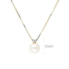 Zelta kaklarota ar piekariņu un pērlēm Gold Pearls sievietēm W58621961 цена и информация | Украшения на шею | 220.lv