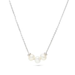 Sudraba kaklarota un pērlēm Silver Pearls sievietēm W62728411 цена и информация | Украшения на шею | 220.lv