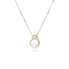 Zelta kaklarota ar piekariņu un pērlēm Gold Pearls sievietēm W63064328 цена и информация | Украшения на шею | 220.lv