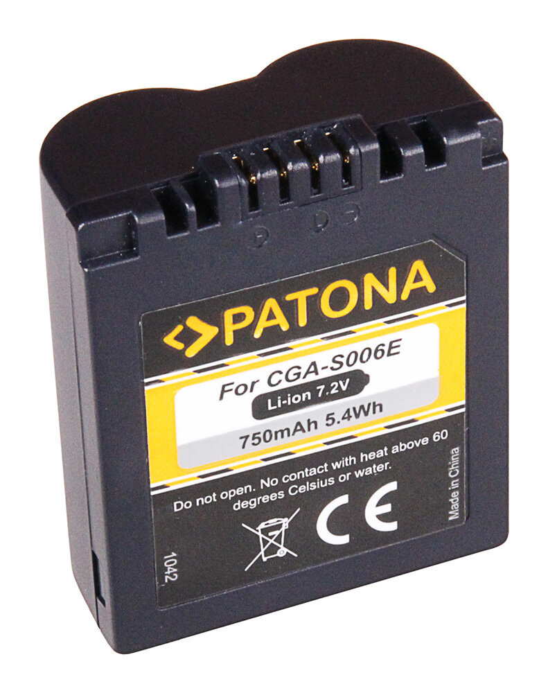 Patona CGR-S006 akumulators Panasonic fotokamerai цена и информация | Akumulatori fotokamerām | 220.lv
