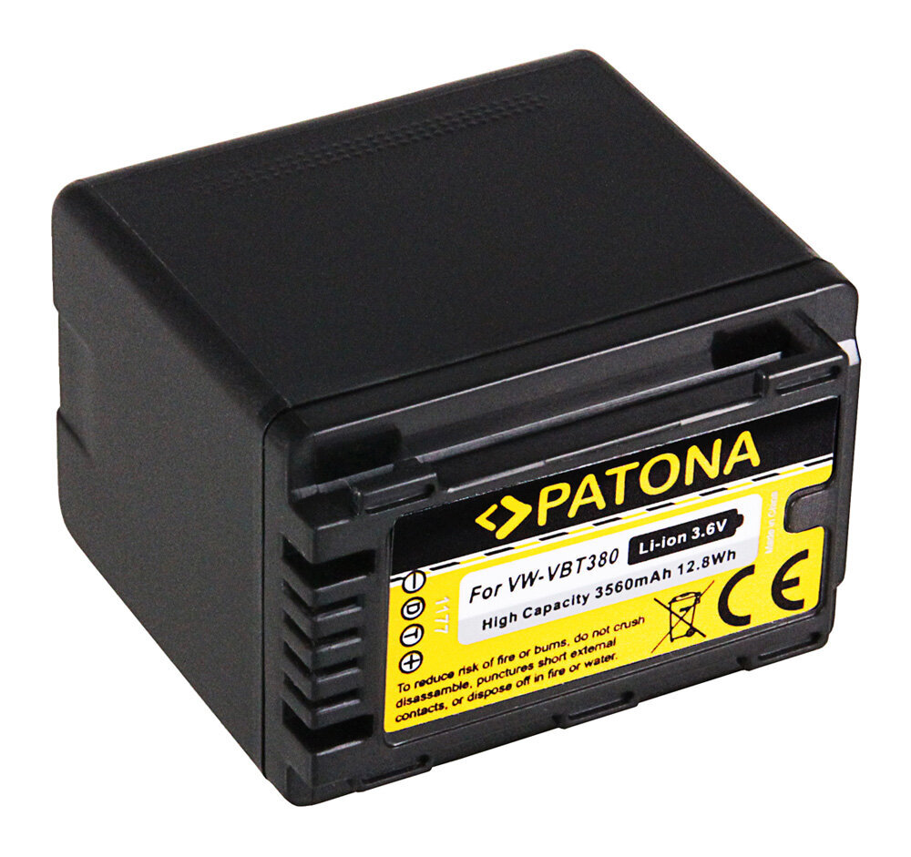 Patona VW-VBT380 akumulators Panasonic videokamerai cena un informācija | Akumulatori videokamerām | 220.lv