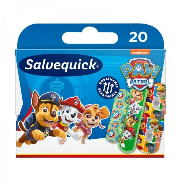 Plāksteri bērniem Salvequick Paw Patrol, 20gab. cena un informācija | Pirmā palīdzība | 220.lv