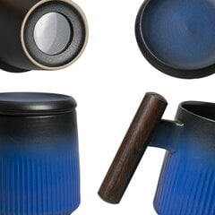 Чашка чайная с ситечком и крышкой, 375 мл цена и информация | Стаканы, фужеры, кувшины | 220.lv