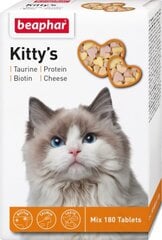 Лакомство для кошек Beaphar Kittys Mix Protein N180 цена и информация | Витамины, пищевые добавки для кошек | 220.lv