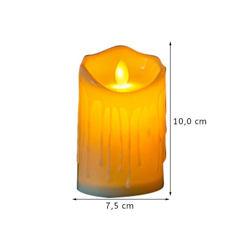 Elektroniskas LED sveces ar kustīgu liesmu, 12 gab. цена и информация | Kapu sveces | 220.lv