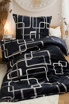 Комплект постельного белья Jerry Fabrics Black and White Checks, 140х200, из 2 частей цена и информация | Комплекты постельного белья | 220.lv