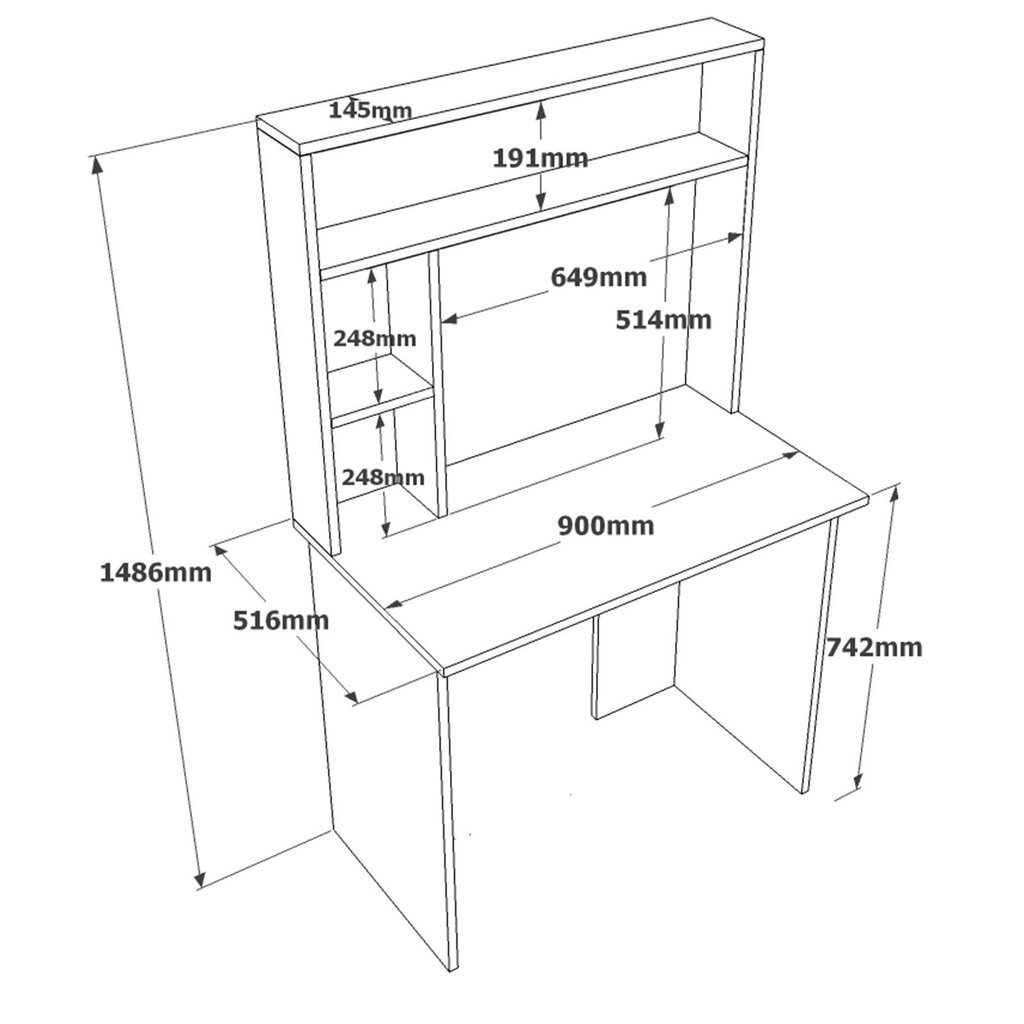 Datorgalds Asir, 90x148,6x51,6cm, balts/bēšs cena un informācija | Datorgaldi, rakstāmgaldi, biroja galdi | 220.lv