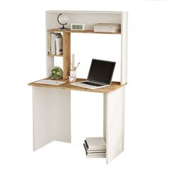 Datorgalds Asir, 90x148,6x51,6cm, balts/bēšs cena un informācija | Datorgaldi, rakstāmgaldi, biroja galdi | 220.lv