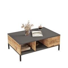 Кофейный столик Asir, 90x33,1x60см, черный и бежевый цена и информация | Журнальные столики | 220.lv
