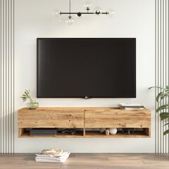 Подставка под телевизор Asir, 140x29,1x31,6см, коричневая цена и информация | Тумбы под телевизор | 220.lv