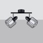 Griestu lampa BELUCI 2 melns cena un informācija | Griestu lampas | 220.lv