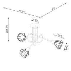 Sollux потолочный светильник Artemis цена и информация | Потолочные светильники | 220.lv