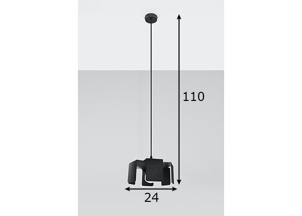 Piekarināma lampa TULIP melns cena un informācija | Piekaramās lampas | 220.lv
