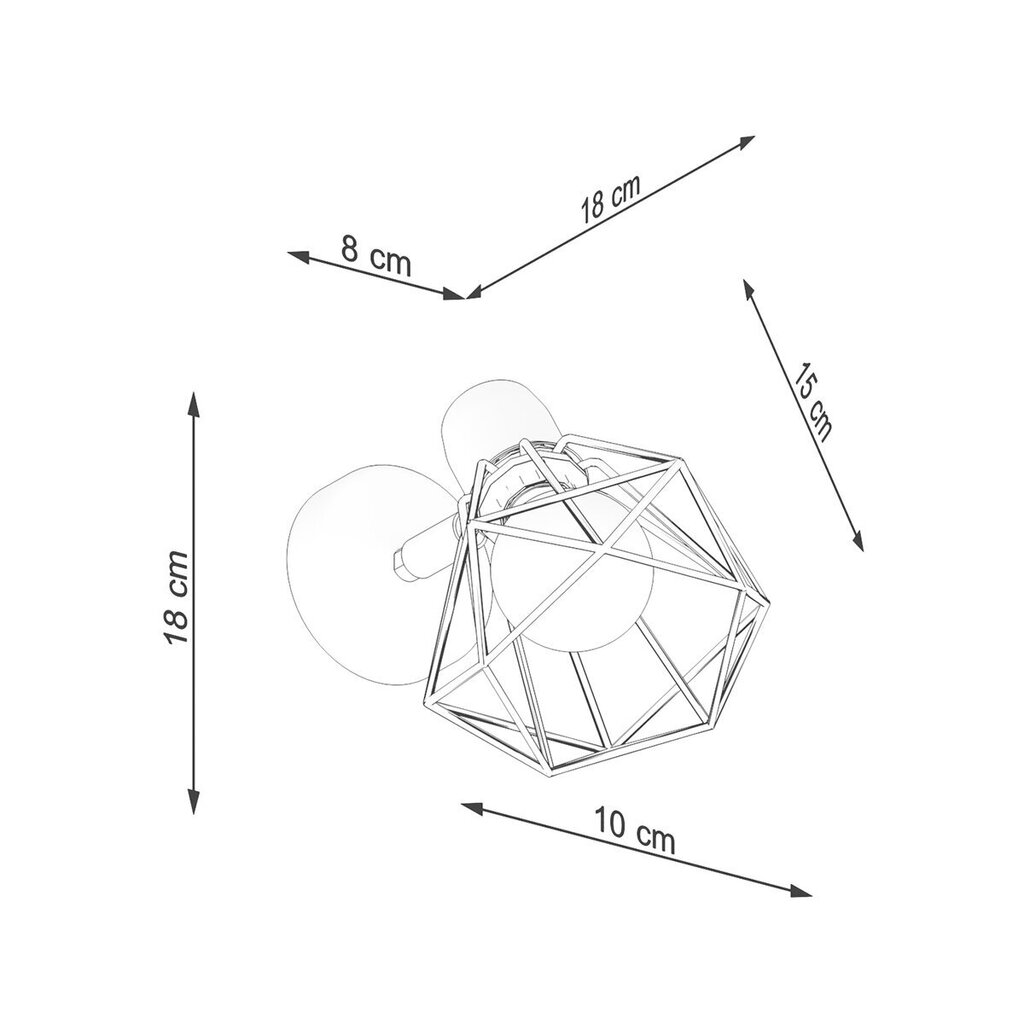 Sienas lampa ARTEMIS 1 melns цена и информация | Sienas lampas | 220.lv