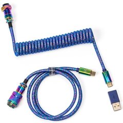 Спиральный USB-кабель Keychron Premium Coiled Type-C Cable, синий цена и информация | Кабели для телефонов | 220.lv