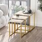 Dīvāna galds Asir, 40x41,8x40cm, balts/zelta cena un informācija | Žurnālgaldiņi | 220.lv