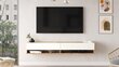 TV skapītis Asir, 180x29,1x31,6cm, balts cena un informācija | TV galdiņi | 220.lv