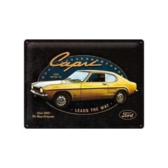 Металлическая тарелка 30х40 см / nostalgic Art /  Ford - Capri Leads The Way цена и информация | Прикольные подарки | 220.lv