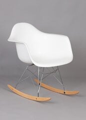 Šūpuļkrēsls Easyliving, balts/hroms цена и информация | Кресла в гостиную | 220.lv