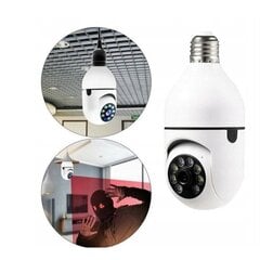 E27 Беспроводная IP камера-лампа Wi-Fi 1080P 360° цена и информация | Камеры видеонаблюдения | 220.lv