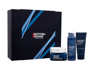 Komplekts vīriešiem Biotherm Homme Force Supreme: sejas krēms, 50 ml + skūšanās putas 50 ml + sejas tīrīšanas līdzeklis 40 ml цена и информация | Кремы для лица | 220.lv