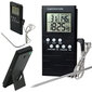 Virtuves termometrs ar pulksteni, modinātāju, LCD displeju cena un informācija | Virtuves piederumi | 220.lv