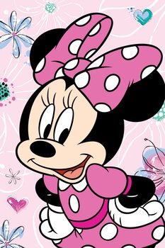 Disney pleds Minnie Flowers, 100x150 cm cena un informācija | Gultas pārklāji, pledi | 220.lv