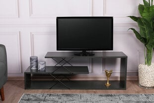 TV statīvs Asir, 120x40x30cm, melns cena un informācija | TV galdiņi | 220.lv