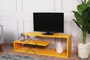 TV statīvs Asir, 120x40x30cm, dzeltens cena un informācija | TV galdiņi | 220.lv