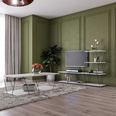 Комплект мебели для гостиной Asir, 150x93x30см, 120x30x50см, белый цена и информация | Тумбы под телевизор | 220.lv