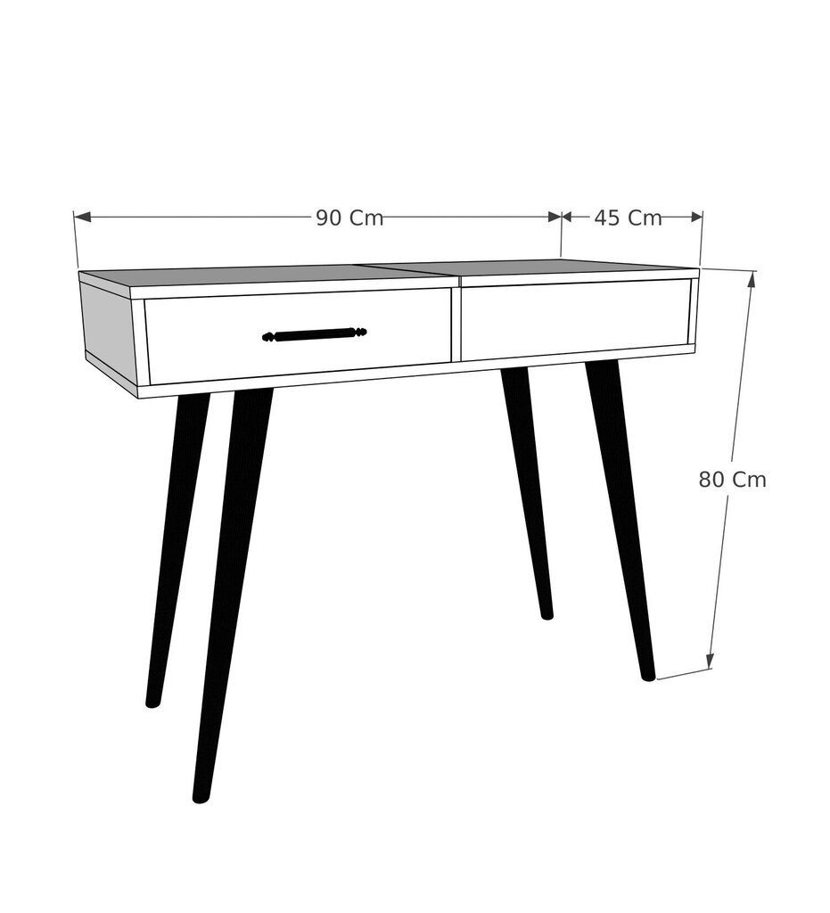 Kosmētikas galdiņš Asir, 90x80x45cm, brūns cena un informācija | Kosmētikas galdiņi | 220.lv