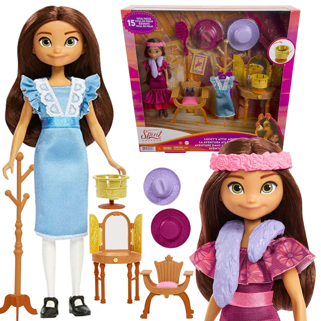 Leļļu komplekts Mattel Lucky, 18 cm цена и информация | Rotaļlietas meitenēm | 220.lv