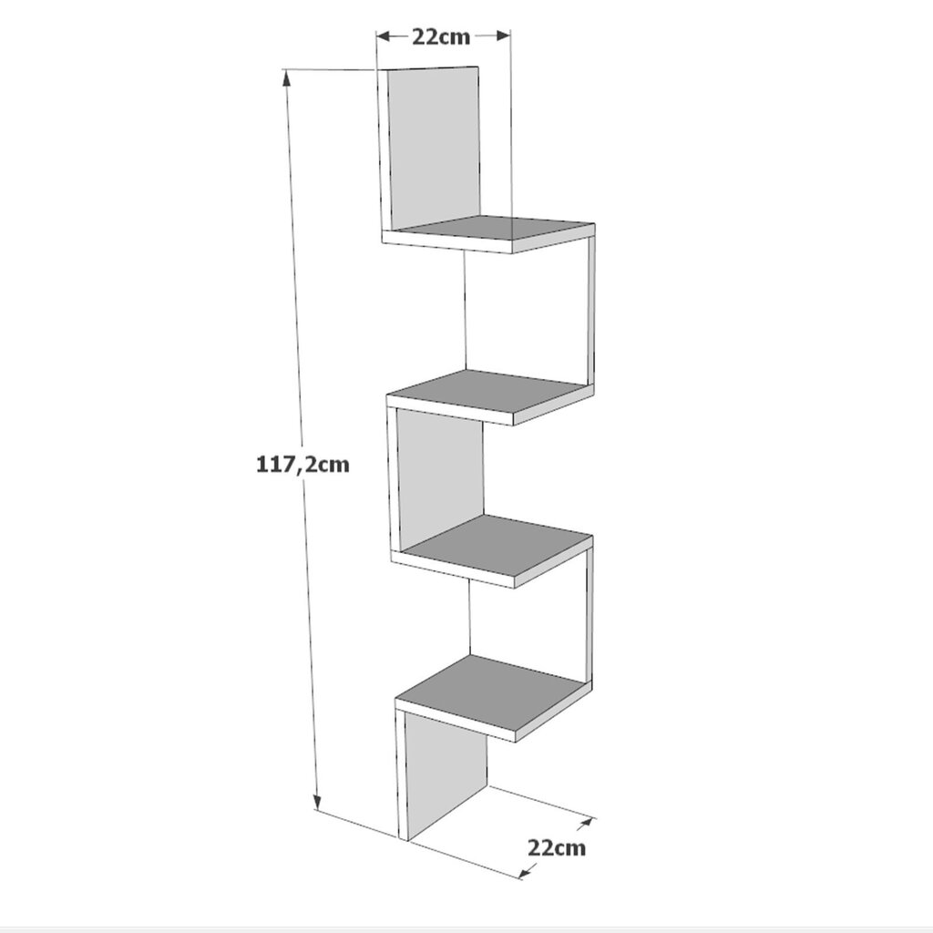 Sienas plaukts Asir, 22x117,2x22cm, brūns cena un informācija | Plaukti | 220.lv