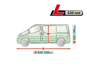 Komerctransporta un mikroautobusu virsbūves pārsegs 520-530cm Kegel-Blazusiak L520 Van Kegel-Blazusiak 5-4153-248-3020 cena un informācija | Auto piederumi | 220.lv