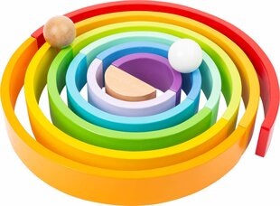 Koka varavīksnes puzle XL Montessori Small Foot cena un informācija | Rotaļlietas zīdaiņiem | 220.lv