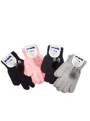Перчатки для девочек Rak R-188, Ушки, розовые цена и информация | Зимняя одежда для детей | 220.lv